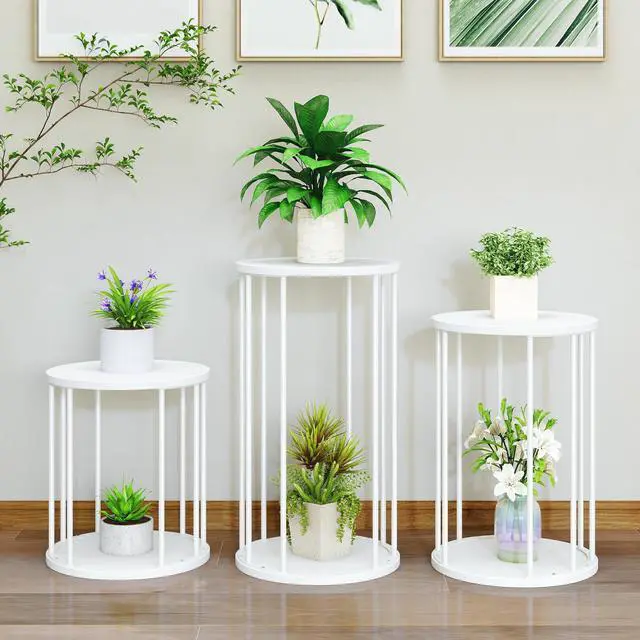 Main image of Leinade Plant Stand Indoor,small plant stool,Flower Pot Corner stand holder,Mid Century Heavy Duty Metal Tall Home Decor,Modern Round End Table,Small Rustic Display Stand for Living Room,Bedroom