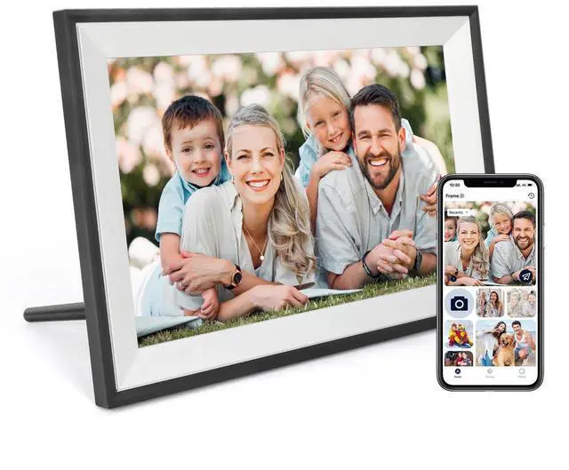 Main image of Digital Picture Frame 10.1 Inch WiFi Digital Photo Frame IPS HD Touch Screen Smart Cloud Photo Frame with 32GB Storage, Auto-Rotate, Easy Setup to Share Photos or Videos Remotely via AiMOR APP