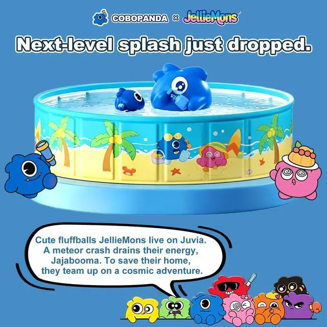 Alt view image 2 of 7 - Foldable Swimming Pool for Kids 78.7"x17.7" Hard Plastic Portable Dog Pool Anti-Slip Collapsible Large Kiddie Pool Indoor Outdoor Backyard (JellieMons 79'')