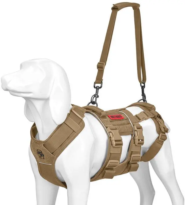 Alt view image 7 of 7 - OneTigris Breathable Dog Lift Harness for Large Medium Sized Dogs, Dog Sing for Large Dogs Hind Leg Support, Dog Hip Support Brace Front Leg Vrace