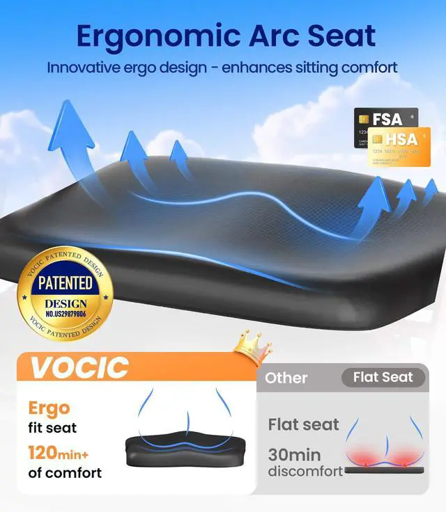 Alt view image 2 of 7 - VOCIC Walkers for Seniors, Z21 Rollator Walker with Seat Supports 350lb, 8" Big Wheels for All Terrain, Ergonomic Arc Seat & 6" Ultra Backrest Foldable Walker, Dual Height Adjustment, Lightweight 2026