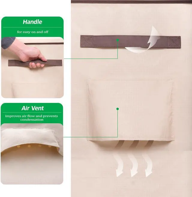 Alt view image 7 of 7 - F&J Outdoors Patio Chair Covers Waterproof Outdoor Deep Seat Chair Cover, 35" W x 39" D x 36" H, 2Pack
