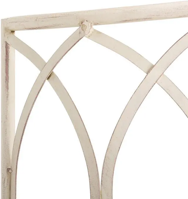 Alt view image 5 of 5 - SAFAVIEH Outdoor - Abia Iron Tree Bench - Distressed White Iron Metal - Vintage Scrollwork Garden Design - Ideal for Patio, Deck, Porch, Garden, 17" Seat Height (PAT5018A)