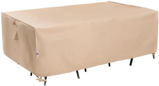 Main image of WJ-X3 Large Rectangular Outdoor Sectional Furniture Set Cover Waterproof, Dining Table Cover Wind Resistant, 160W x 90D x 36H in, Beige