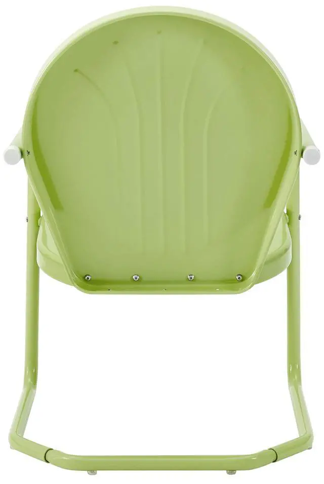Alt view image 3 of 7 - Crosley Furniture Griffith Outdoor Chair, Retro Metal Patio Chairs for Dining, Porch, Deck, Balcony, Key Lime