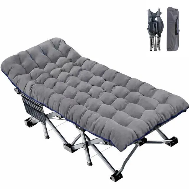 Main image of ABORON XXL Camping Cot for Adults, Oversized 78"×32" Folding Camping Bed, 900LBS Heavy Duty Outdoor Sleeping Cot with Mattress Pad, 1200D Oxford, Portable with Carry Bag