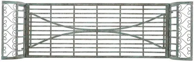 Alt view image 3 of 5 - SAFAVIEH Outdoor - Brielle Iron Garden Bench - Antique Dark Green - Vintage Ornate Scrollwork Design - Ideal for Patio, Deck, Porch, Garden, 52" W x 16" D x 25.5" H (PAT5004D)