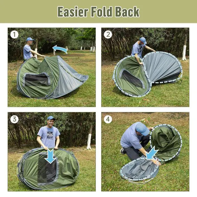 Alt view image 2 of 6 - Night Cat Pop-up Camping Tent: 2 Person Tent Waterproof Instant Easy Setup Family Tent