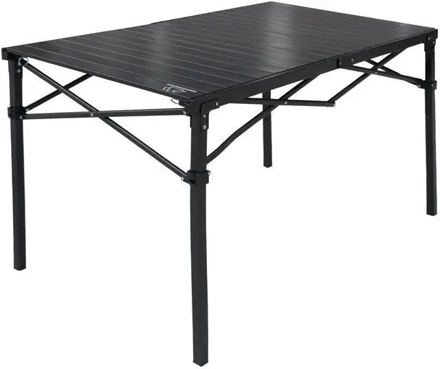 Main image of MOUNTAIN SUMMIT GEAR Heavy-Duty Roll-Top Table for Camping (Large) - Portable Aluminum-Top Folding Table with Steel Frame by Caddis Sports