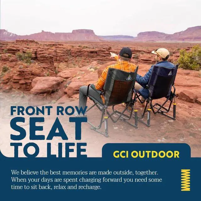 Alt view image 6 of 6 - GCI Outdoor Stowaway Rocker - Hunter Topo