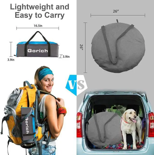 Alt view image 7 of 7 - Gorich Beach Tent Sun Shelter for 3/4/6/8/10 Person with UPF 50 UV Protection, Lightweight & Easy Setup Beach Shade Canopy, Portable Beach Shade Tent Beach Cabana