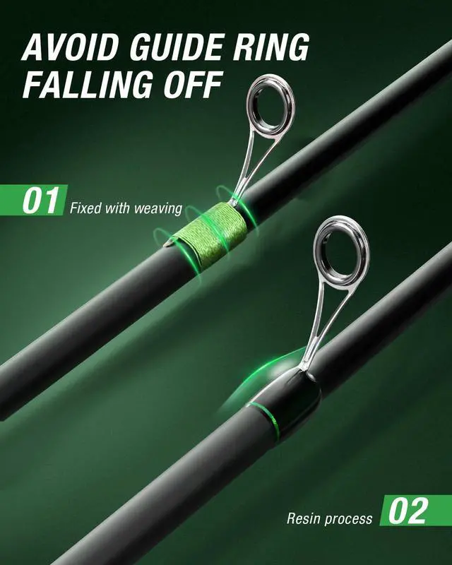 Alt view image 3 of 6 - Ghosthorn Fishing Rod and Reel Combo 2 Pack Graphite Telescoping Fishing Pole Portable Travel Kit with Carrier Bag for Freshwater Saltwater