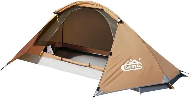 Main image of camppal 1 Person Tent for Camping Hiking Mountain Hunting Backpacking Tents 4 Season Resistance to Windproof Rainproof and Waterproof