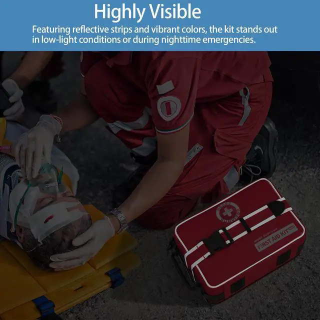 Alt view image 7 of 7 - Besst Survivor 401 Piece First Aid Kit with Chest Seals -Labeled, Expandable & Mountable, Emergency Medical Kit for Home, Car, Camping & Outdoor, Waterproof Trauma Kits with Labeled Compartments
