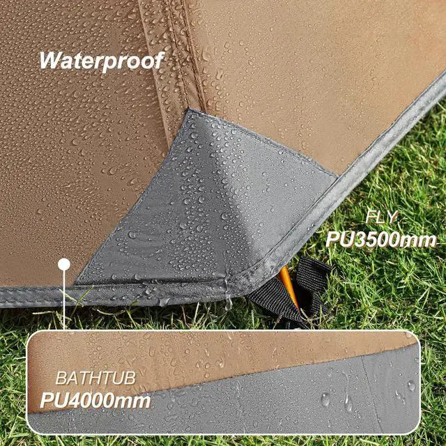 Alt view image 3 of 7 - camppal 1 Person Tent for Camping Hiking Mountain Hunting Backpacking Tents 4 Season Resistance to Windproof Rainproof and Waterproof