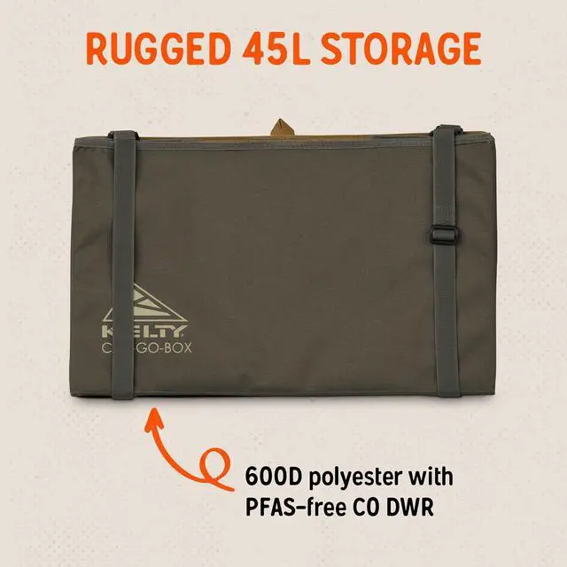 Alt view image 6 of 7 - Kelty CARGO Box Camping, Tailgating, Travel Organization Kit, Large Structured Tote + 3 Individual Pods Storage for Trucks, Vans, SUVs Cars Color Coded Packing Cubes, Rugged + Water Resistant 45L