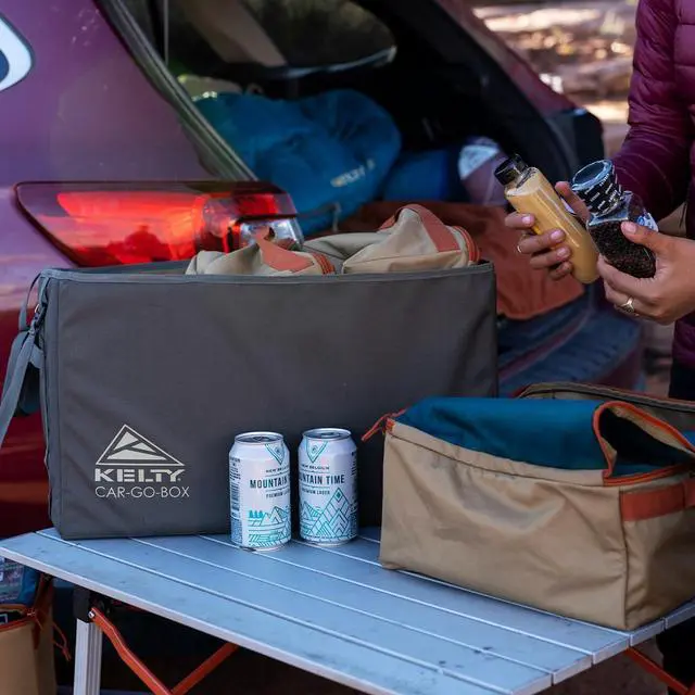Alt view image 7 of 7 - Kelty CARGO Box Camping, Tailgating, Travel Organization Kit, Large Structured Tote + 3 Individual Pods Storage for Trucks, Vans, SUVs Cars Color Coded Packing Cubes, Rugged + Water Resistant 45L