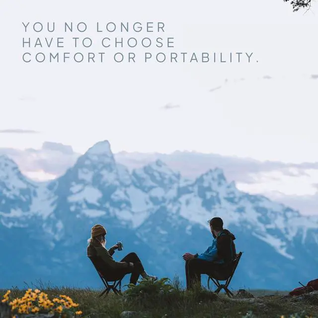 Alt view image 3 of 6 - CLIQ ClassiQ Camping Chair - Lightweight Portable Lawn Chair, Compact Folding Chair for Outdoors, Reinforced 400 lb Capacity, Quick-Setup Travel Chair for Camping, Beach & Hiking (Black)