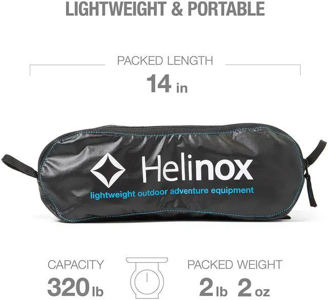 Alt view image 3 of 7 - Helinox Chair One Original Lightweight Compact Collapsible Camping Chair Black/Blue, 2.1lbs Outdoor Chairs, Camping Chairs for Adult,Portable Chairs for Outside, Backpacking, Picnic, Adventures