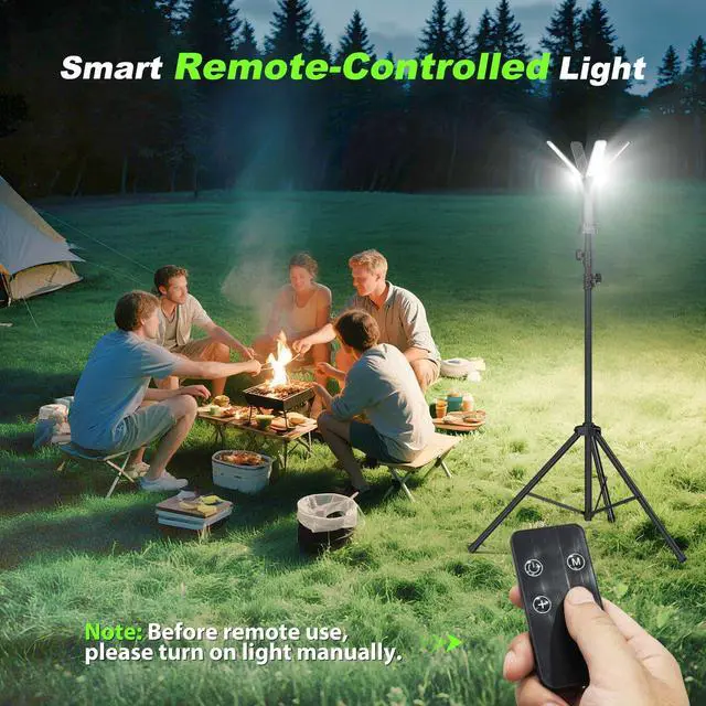 Alt view image 4 of 7 - Clemas Camping Lights with Remote & Stand 8.2 Ft,14000 mAh Rechargeable Camping Lantern Tent Light, 6000 Lumen Magnetic Work Light,Portable Outdoor Light for Hiking,Camping,Emergency,Power Outages