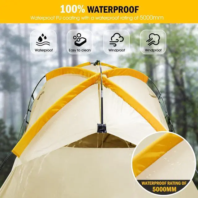 Alt view image 4 of 7 - Pickup Truck Tent with Awning Shade,Waterproof PU5000mm Oxford for 5-5.2 FT Truck Bed for Camping Travel Outdoor Activities for Chevy Colorado,Jepp Gladiator,Ford Ranger,GMC Canyon,Frontierm,Tacoma