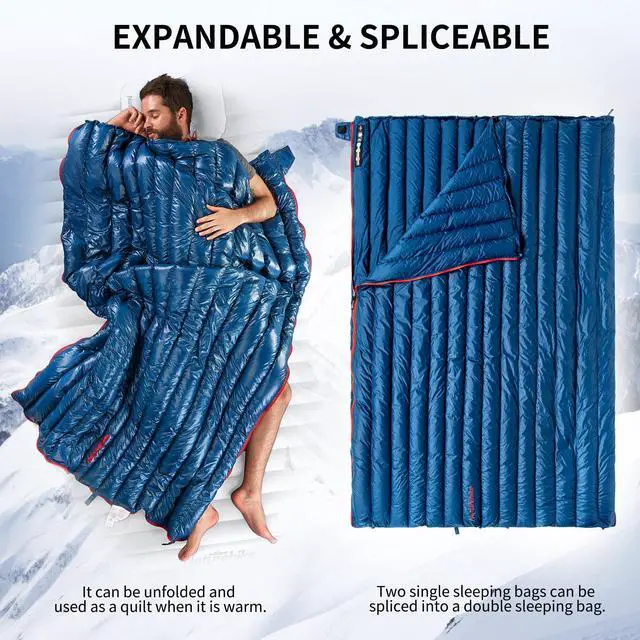 Alt view image 7 of 7 - Naturehike Ultralight Backpacking RDS Down Sleeping Bag for Adults, 650 Fill Power Sleeping Bag for 42/52, 20oz Compact Lightweight Sleeping Bags for Hiking Camping 3 Seasons
