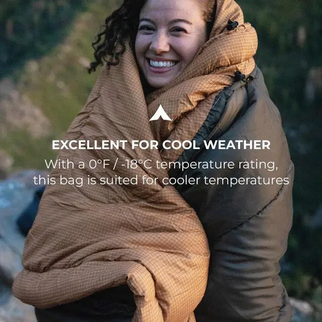 Alt view image 2 of 5 - Teton Celsius Regular, 0 Degree Sleeping Bag, All Weather Bag for Adults and Kids Camping Made Easy and Warm Compression Sack Included