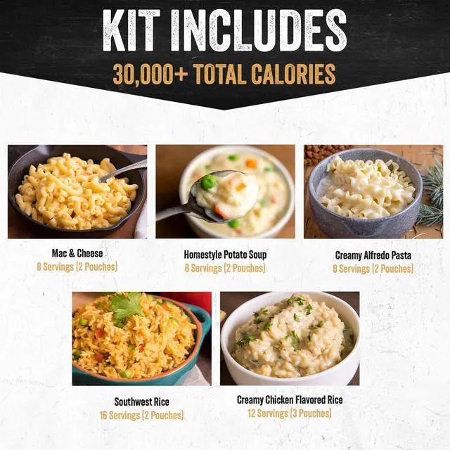 Alt view image 5 of 7 - Ready Hour 120 Serving Entree Bucket-Freeze Dried Emergency Food Supply-Survival Meals with Long Shelf Life-Prepper Essentials for Disaster, Camping, Hiking, or Outdoor Use