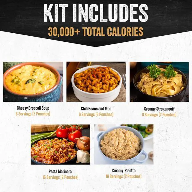 Alt view image 4 of 7 - Ready Hour 120 Serving Entree Bucket-Freeze Dried Emergency Food Supply-Survival Meals with Long Shelf Life-Prepper Essentials for Disaster, Camping, Hiking, or Outdoor Use