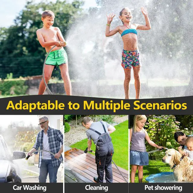 Alt view image 7 of 7 - 150 ft Stainless Steel Garden Hose - 2026 New Upgraded Metal Water hose - Flexible Water Hoses Pipes with Latex Core, 3/4" Solid Brass Connector - No-Expandable Watering Garden Hoses