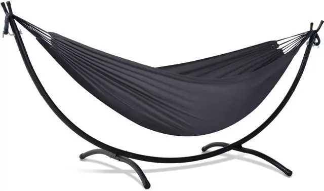 Main image of SUNCREAT Hammocks Standing Patio Hammock, Portable Hammock with Stand Foldable, Dark Gray