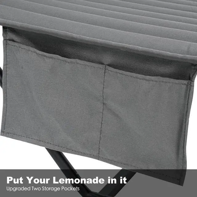 Alt view image 6 of 7 - GAFETE 2 Person Hammock with Stand for Outside, Heavy Duty Steel Stand, 55inch Double Hammocks, Large Removable Pillow, Storage Bags, Max 475 lbs Capacity (Haze Gray)