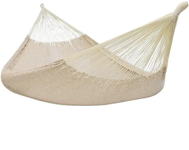 Main image of Sunnydaze Handwoven XXL Thick Cord Mayan Double Hammock for Outside - 625-Pound Capacity Heavy-Duty Outdoor Hammock - Natural
