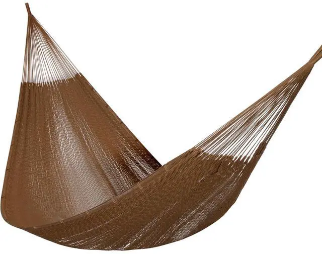 Main image of PNAEUT Handwoven Mayan Hammock, Thick Soft Rope Double Hammock for Outdoor Outside & Indoor, 600 lbs Capacity Heavy-Duty, Includes Tree Straps, Carabiners & Carrying Bag (Desert, X-Large)