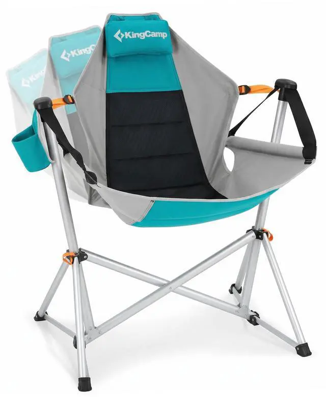 Main image of KingCamp Hammock Camping Chair, Swinging Portable Folding Camp Chairs for Adults Max 440lbs Heavy Duty Foldable Oversized Rocker with Aluminum Alloy Frame Cup Holder for Outdoor Beach Patio Sport