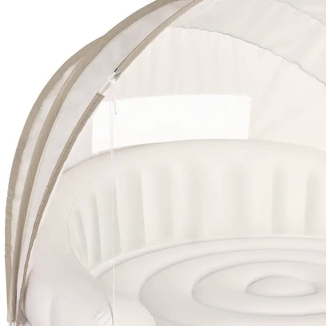 Alt view image 5 of 7 - Intex 58292EP Canopy Island Inflatable Pool Float: Comfortable Lounge Surface Built-in Cup Holders Detachable Sunshade 440lb Max Weight Capacity 78.5" x 59"