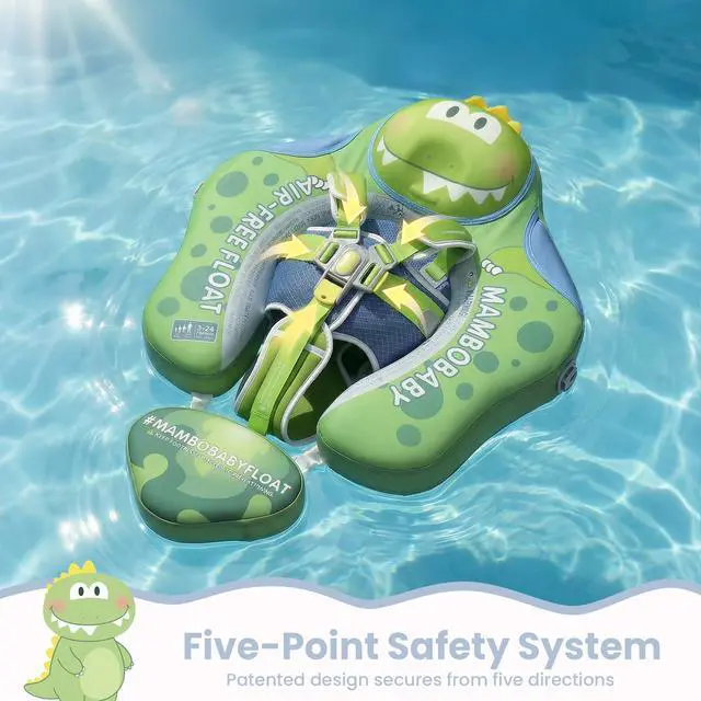 Alt view image 7 of 7 - Mambobaby Float Non-Inflatable Baby Float with Canopy, Five-Point Safety System, 3D Canopy(Detachable) UPF 50+, Baby Pool Floats for 3-24 Months, Dual-Mode Toddler Swim Floaties