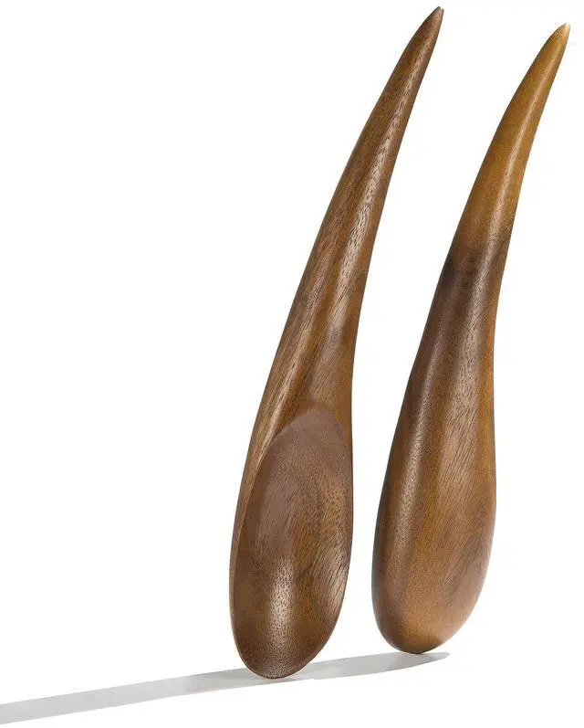 Alt view image 3 of 7 - nambe Gourmet Harmony 3 Piece Wooden Salad Bowl Set | Big 12-Inch Salad Bowl with Serving Utensils | Acacia Wood Salad Tosser and Fruit Bowl | Housewarming Gift | Designed by Wei Young