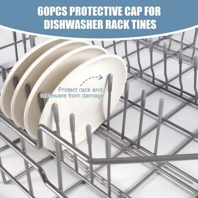 Alt view image 4 of 7 - DD82-01384A Lower Rack Compatible with Samsung Dishwasher Models DW80R2031US, DW80M2020US, DW80N3030US, DW80N3030UB, DW80N3030UW, DW80R2031UG, DW80R2031UW. Fits DD81-02295A (22.5''D x 20.5''W x 7''H)