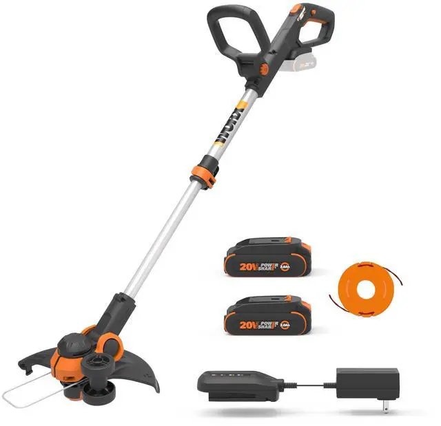 Main image of WORX Cordless String Trimmer & Lawn Edger, 12" Electric Weed Wacker with Command Feed, 20V Weed Eater with 5.5 LBS, 2 Batteries & Charger Included, WG163