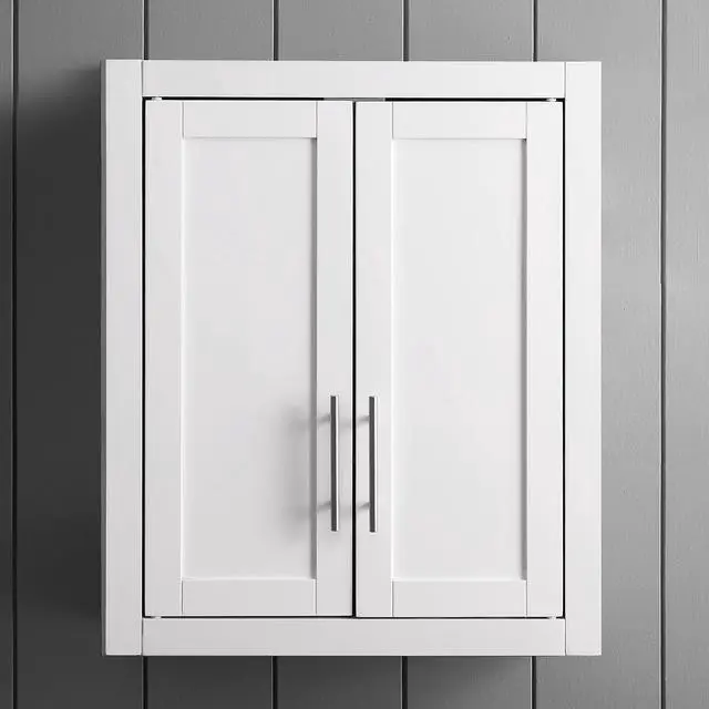 Alt view image 7 of 7 - Crosley Furniture Savannah Wall Mounted Bathroom Storage Medicine Cabinet with Shelves, White