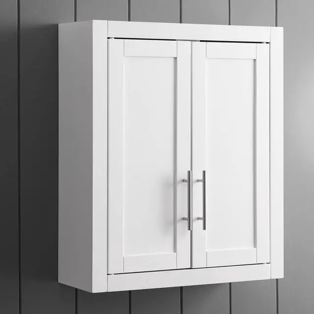 Alt view image 4 of 7 - Crosley Furniture Savannah Wall Mounted Bathroom Storage Medicine Cabinet with Shelves, White