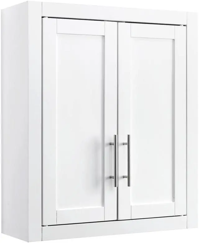 Main image of Crosley Furniture Savannah Wall Mounted Bathroom Storage Medicine Cabinet with Shelves, White