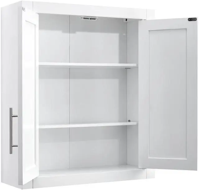 Alt view image 3 of 7 - Crosley Furniture Savannah Wall Mounted Bathroom Storage Medicine Cabinet with Shelves, White