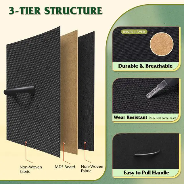 Alt view image 5 of 7 - WLIVE Tall Dresser for Bedroom, Fabric Dressers Storage Tower, Dresser & Chest of Drawers Organizer Unit with 11 Drawers, Storage Cabinet, Hallway, Closets, Steel Frame, Wood Top, Charcoal Black