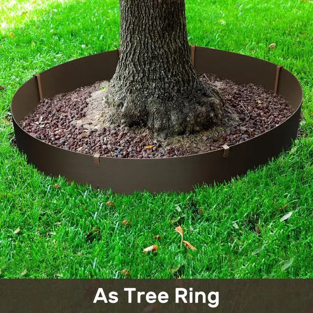 Alt view image 7 of 7 - AGTEK 78FT Plastic Landscape Edging Coil Kit, 8 inch High Terrace Board Garden Edging Border with 24 Stakes