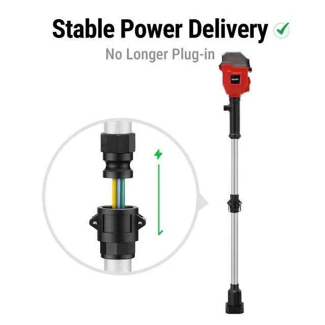 Alt view image 6 of 7 - Brushless Stick Water Transfer Pump Compatible with Milwaukee 18V Battery(Tool Only), 720GPH Cordless Water Pump Submersible Sump Pump Utility Pump for Pool Garden Pond