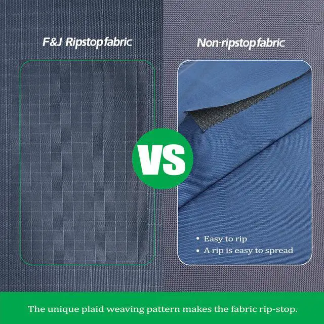 Alt view image 5 of 7 - F&J Outdoors Heavy Duty Waterproof Anti-UV Rip-stop Fabric Large Patio Furniture Covers, Grey, 126"x83"x27.5"