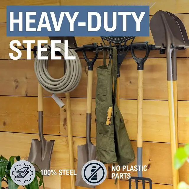 Alt view image 3 of 7 - StoreYourBoard Tool Storage Rack Heavy Duty Garage Tool Organizer Wall Mount for Garden Tools, Rakes, Shovels, Garage Hooks, Steel Gear Hanger Holds 300 lbs
