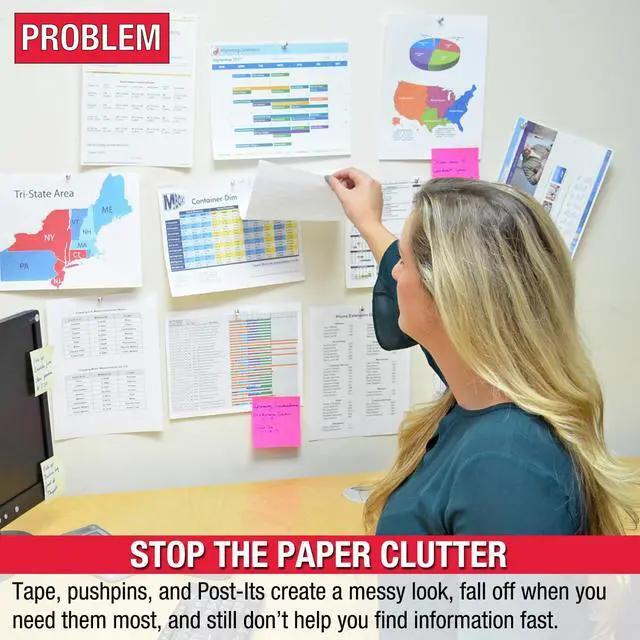 Alt view image 2 of 7 - Ultimate Office AdjustaView 20-Pocket Desk Reference Organizer with Easy-Load Pockets and Compact Weighted Base for Stability (Colored Pockets)